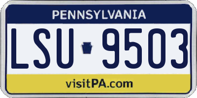 PA license plate LSU9503