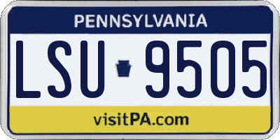 PA license plate LSU9505