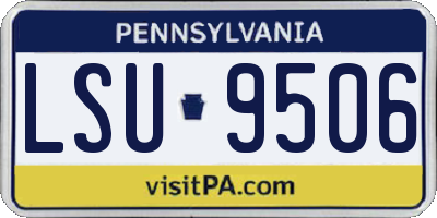 PA license plate LSU9506