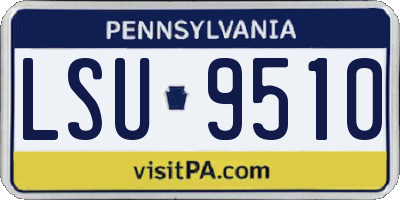 PA license plate LSU9510