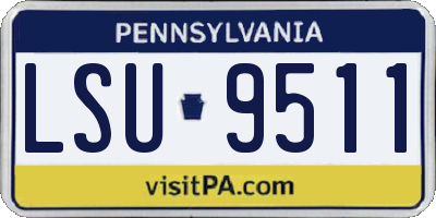 PA license plate LSU9511