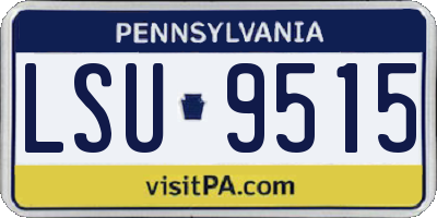 PA license plate LSU9515
