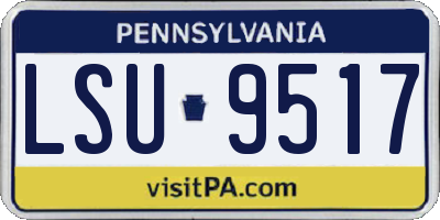 PA license plate LSU9517