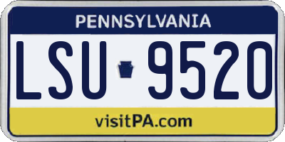 PA license plate LSU9520
