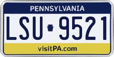 PA license plate LSU9521