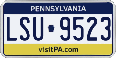 PA license plate LSU9523