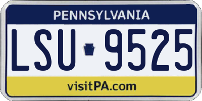 PA license plate LSU9525