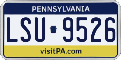 PA license plate LSU9526