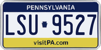 PA license plate LSU9527