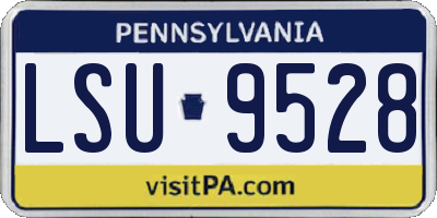 PA license plate LSU9528