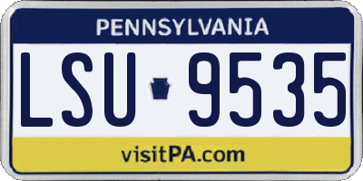 PA license plate LSU9535