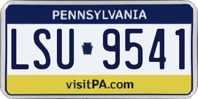 PA license plate LSU9541