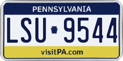 PA license plate LSU9544