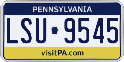PA license plate LSU9545