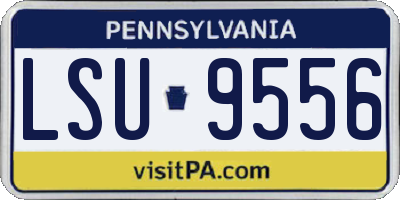 PA license plate LSU9556