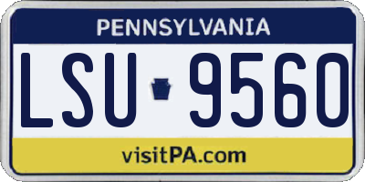 PA license plate LSU9560