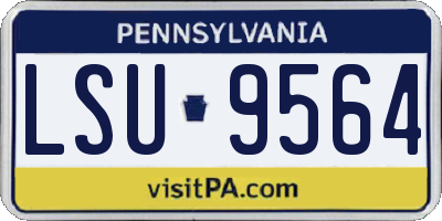PA license plate LSU9564
