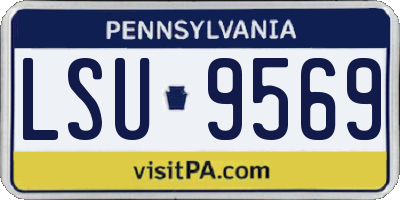 PA license plate LSU9569