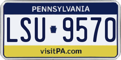 PA license plate LSU9570