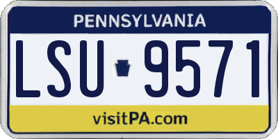 PA license plate LSU9571