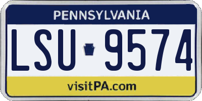 PA license plate LSU9574