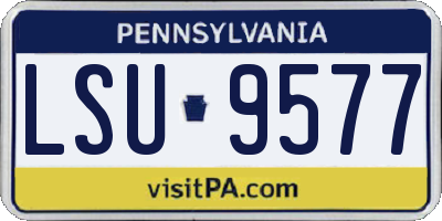 PA license plate LSU9577