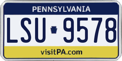 PA license plate LSU9578