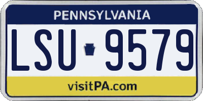 PA license plate LSU9579