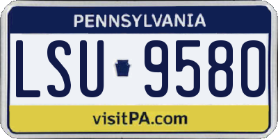 PA license plate LSU9580