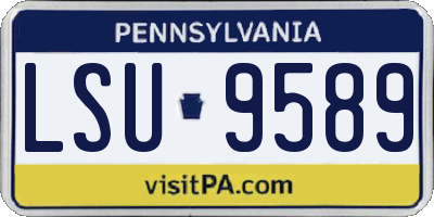 PA license plate LSU9589
