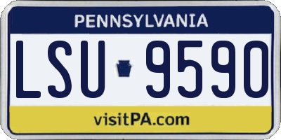 PA license plate LSU9590