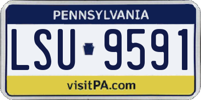 PA license plate LSU9591