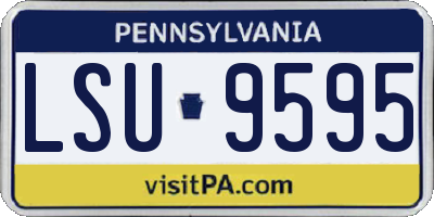 PA license plate LSU9595