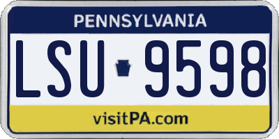 PA license plate LSU9598