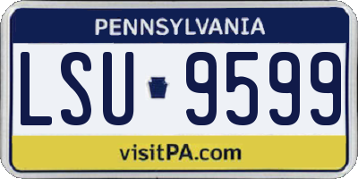 PA license plate LSU9599