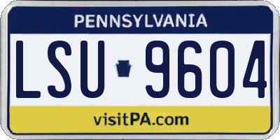 PA license plate LSU9604