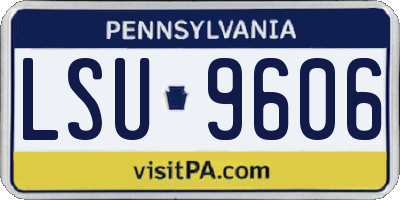 PA license plate LSU9606