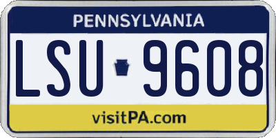 PA license plate LSU9608