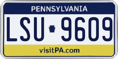 PA license plate LSU9609
