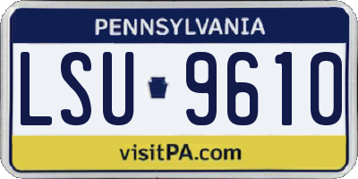 PA license plate LSU9610