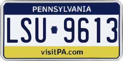 PA license plate LSU9613