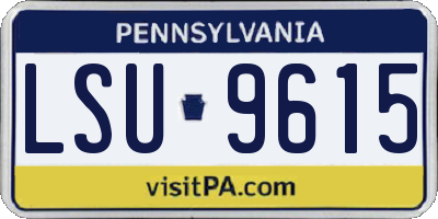 PA license plate LSU9615