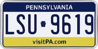PA license plate LSU9619