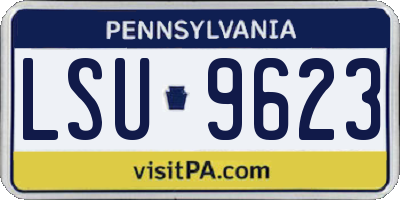 PA license plate LSU9623