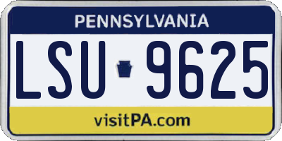 PA license plate LSU9625