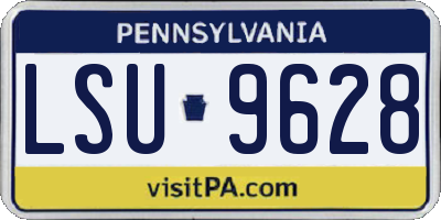 PA license plate LSU9628