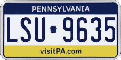 PA license plate LSU9635