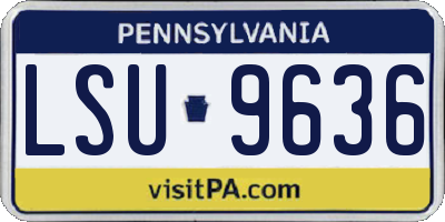 PA license plate LSU9636