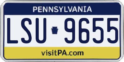PA license plate LSU9655