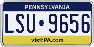 PA license plate LSU9656